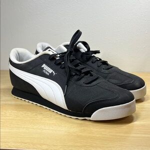 Puma Roma Black and White Sneakers